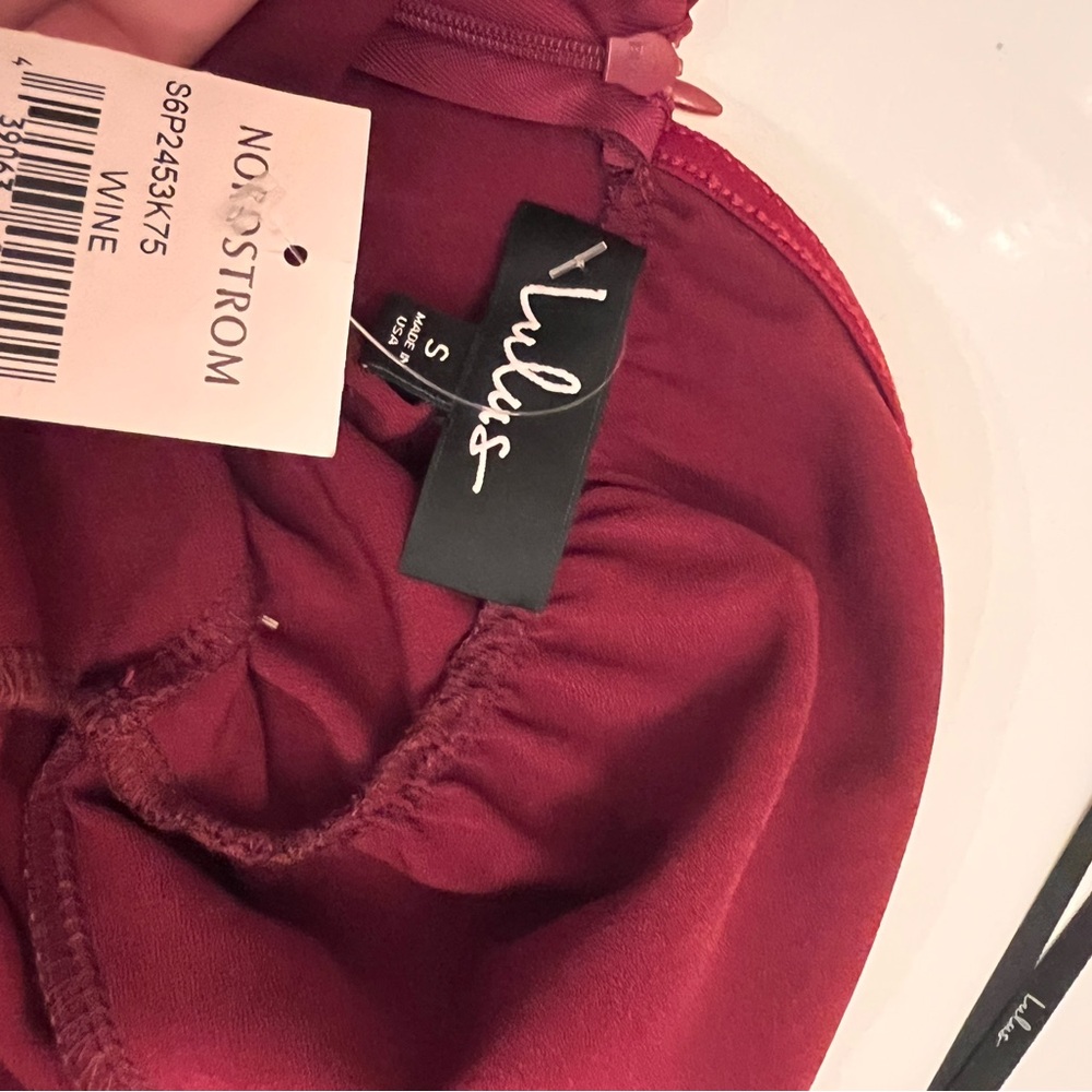 Lulu's Chic Wine Halter Jumpsuit - Picture 3 of 6